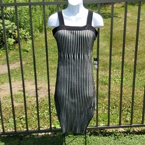 NWT RACHEL Rachel Roy Black & White Striped Dress